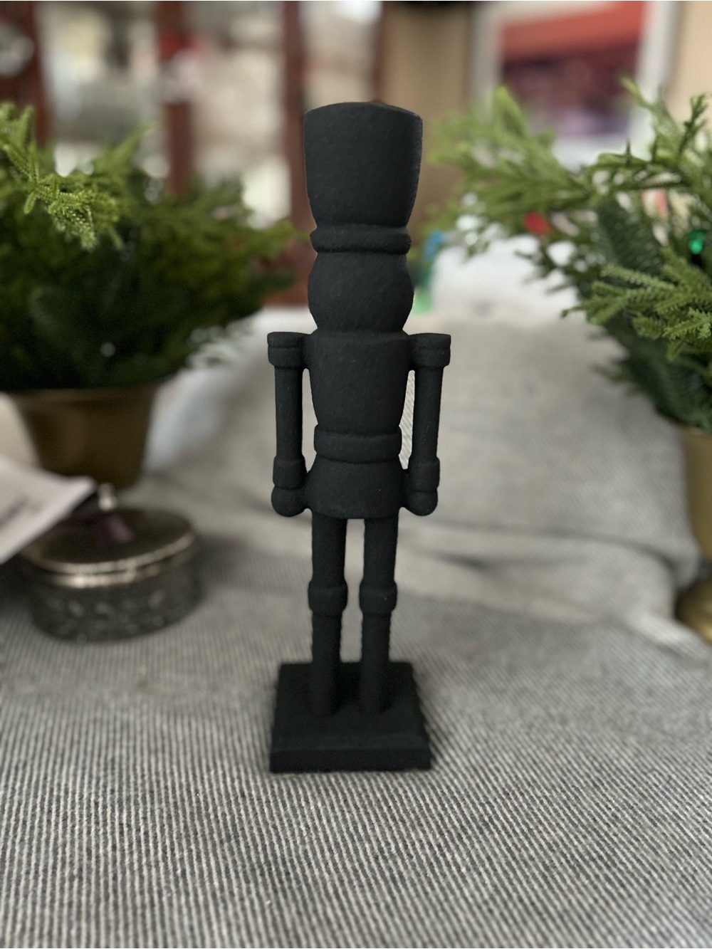 Black Zinc Decorative Nutcracker Figurine by Crate & Barrel *NEW